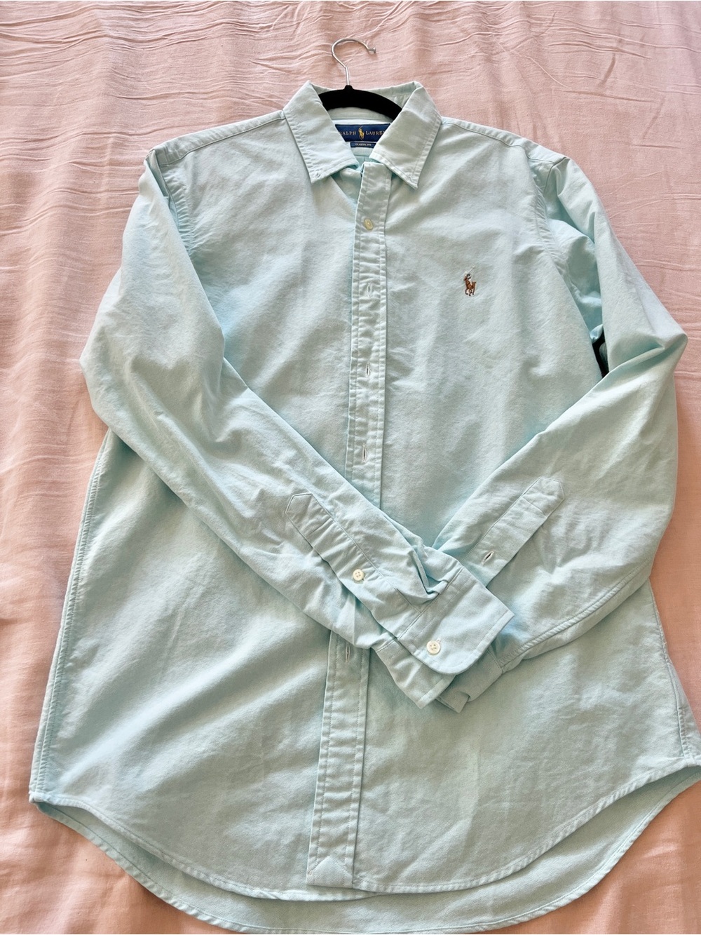 Ralph Lauren Pale Blue Long-Sleeve Oxford Shirt